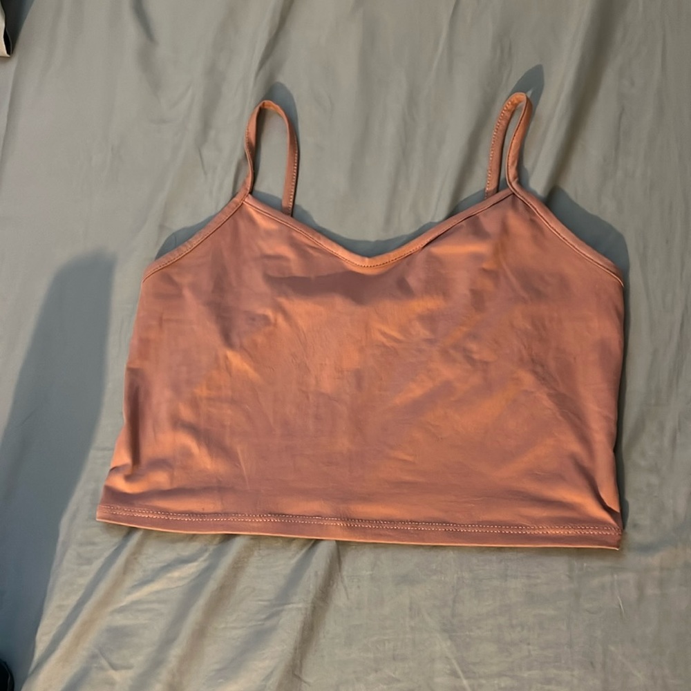 Pinkish crop top. Size Large